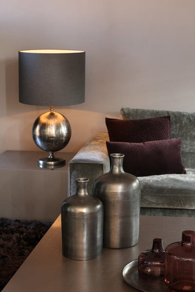 Light & Living Lighting Shade cylinder 50-50-38 cm LIVIGNO dark grey House of Isabella UK