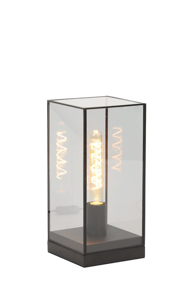 Light & Living Lighting Table lamp 15x15x32,5 cm ASKJER matt black+smoked glass House of Isabella UK