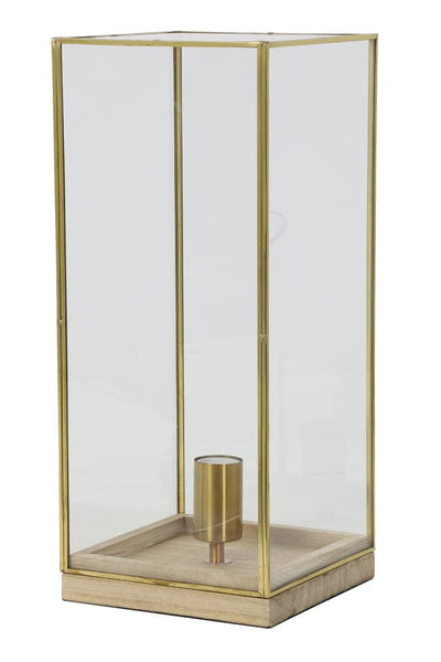 Light & Living Lighting Table lamp 20x20x47,5 cm ASKJER wood natural+bronze+glass House of Isabella UK