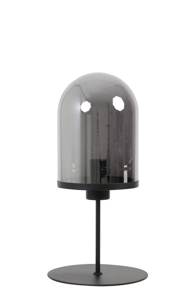 Light & Living Lighting Table lamp 22x50 cm MAVERICK matt black+smoked glass House of Isabella UK