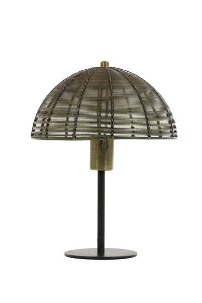 Light & Living Lighting Table lamp 25x33 cm KLOBU antique bronze+matt black House of Isabella UK