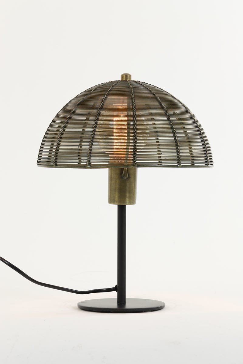 Light & Living Lighting Table lamp 25x33 cm KLOBU antique bronze+matt black House of Isabella UK