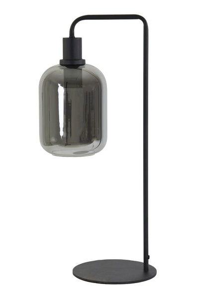 Light & Living Lighting Table lamp 26x20x60 cm LEKAR black+smoked glass high House of Isabella UK