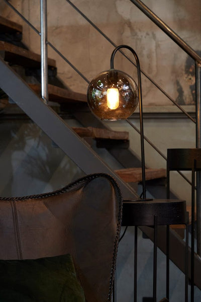Light & Living Lighting Table lamp 28x20x60 cm SUBAR matt black+smoked glass House of Isabella UK
