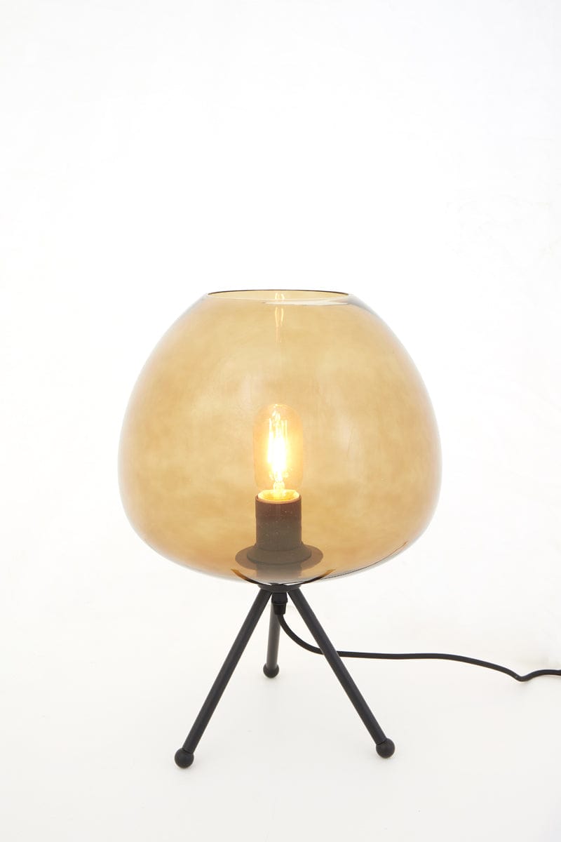 Light & Living Lighting Table lamp 30x43 cm MAYSON glass brown+matt black House of Isabella UK