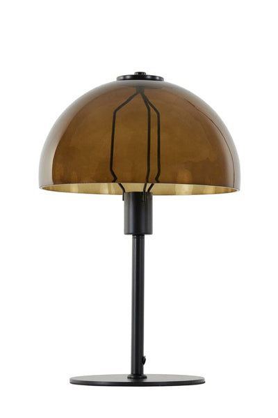 Light & Living Lighting Table lamp 30x45 cm MELLAN matt black+glass brown House of Isabella UK