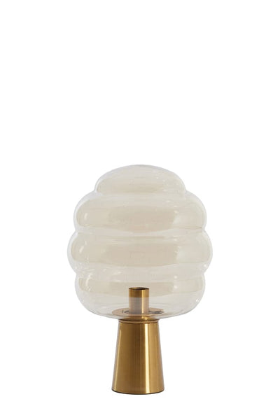 Light & Living Lighting Table lamp 30x46 cm MISTY glass amber+gold House of Isabella UK