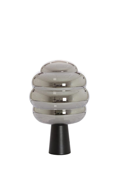 Light & Living Lighting Table lamp 30x46 cm MISTY smoked glass+matt black House of Isabella UK