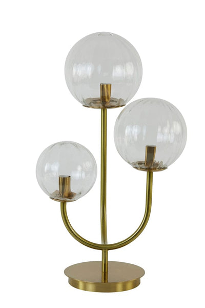 Light & Living Lighting Table lamp 3L 38x20x60 cm MAGDALA glass clear+gold House of Isabella UK