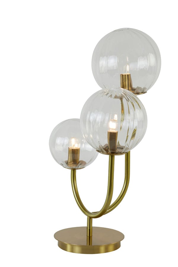 Light & Living Lighting Table lamp 3L 38x20x60 cm MAGDALA glass clear+gold House of Isabella UK