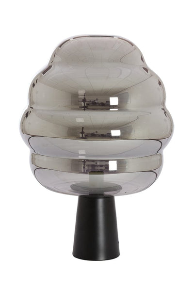 Light & Living Lighting Table lamp 45x64 cm MISTY smoked glass+matt black House of Isabella UK