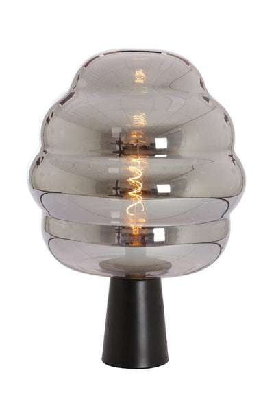 Light & Living Lighting Table lamp 45x64 cm MISTY smoked glass+matt black House of Isabella UK