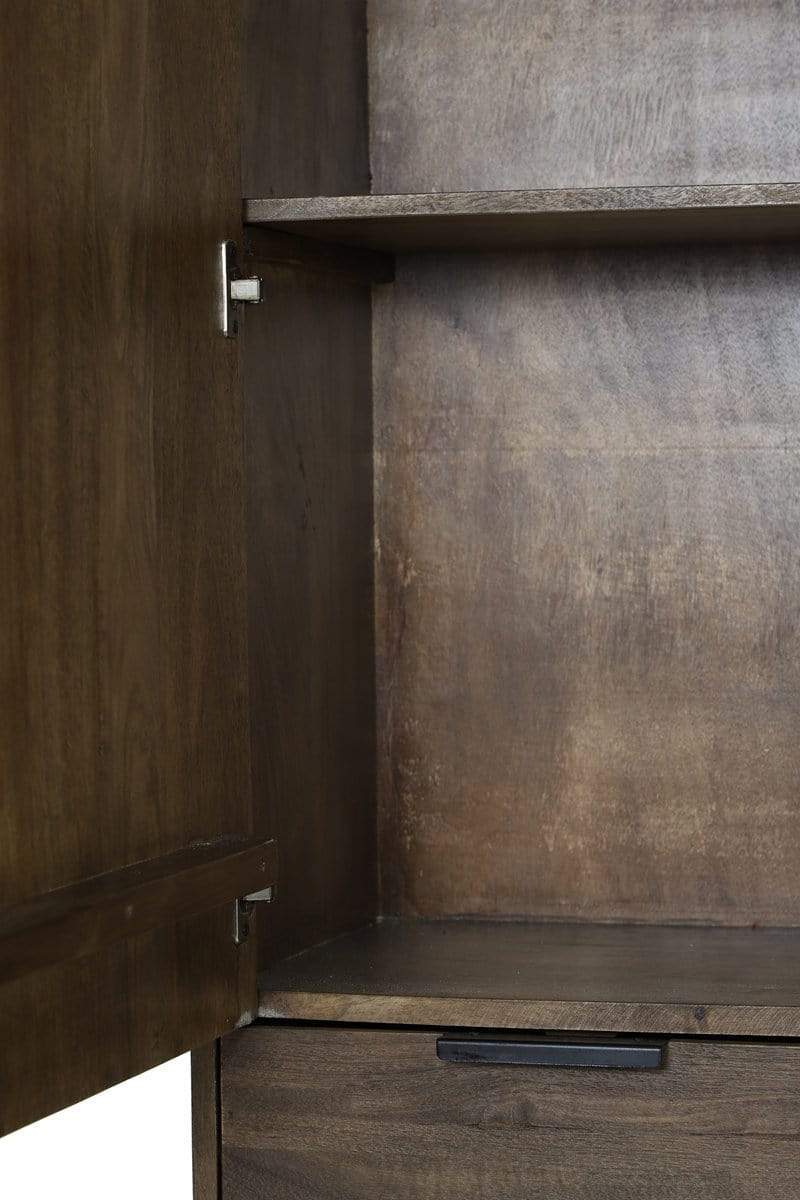 Light & Living Living Cabinet 120x40x180 cm MEAVE wood dark brown House of Isabella UK