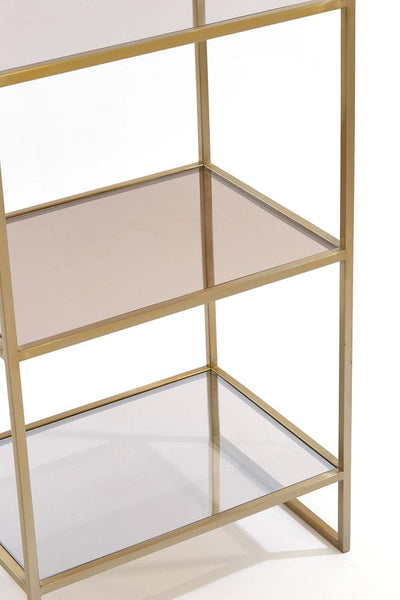 Light & Living Living Cabinet 5L 55x40x180 cm MARIKI glass brown-light gold House of Isabella UK
