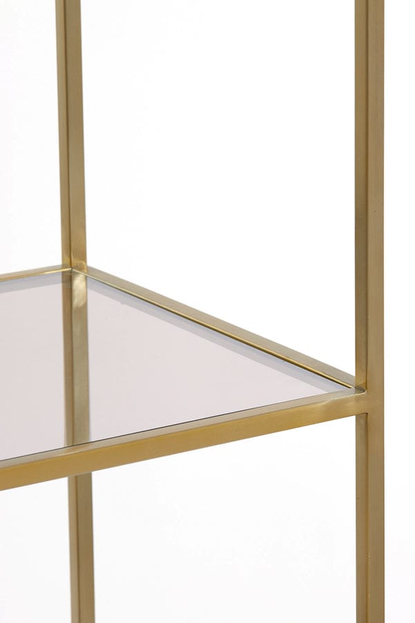 Light & Living Living Cabinet 5L 55x40x180 cm MARIKI glass brown-light gold House of Isabella UK