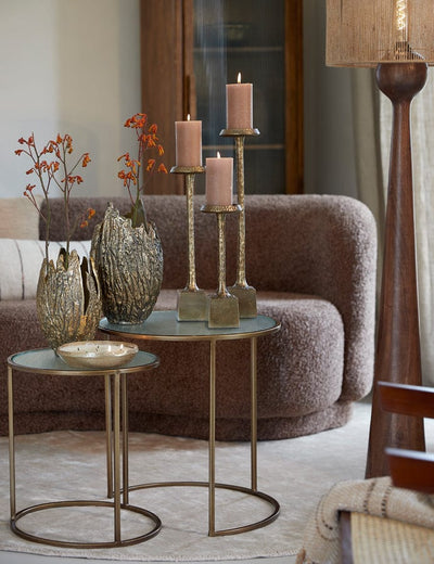 Light & Living Living Ferati Set of 2 Side table - Gold House of Isabella UK