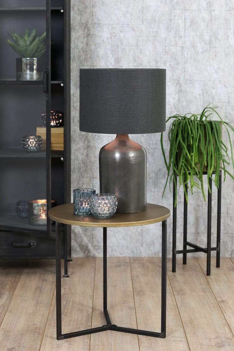 Light & Living Living Pack of 2 x Side tables 50x50 cm TORTULA bronze House of Isabella UK