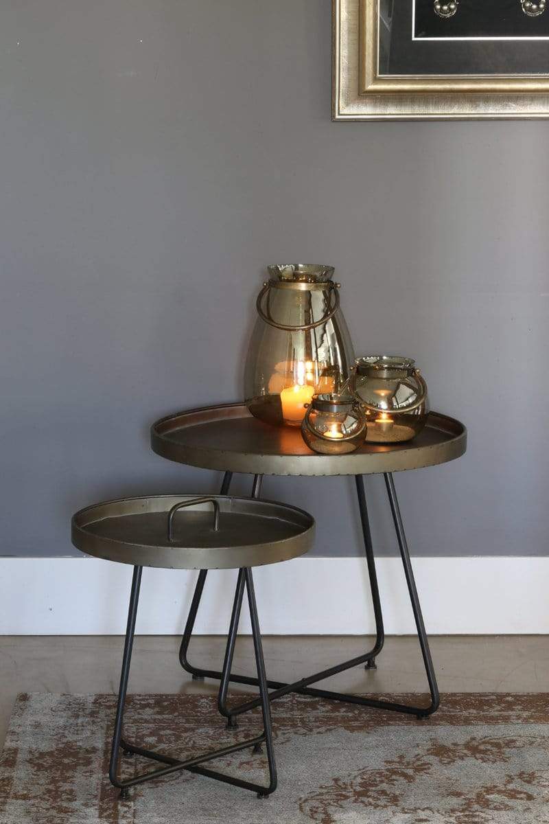 Light & Living Living Side table 45x49,5 cm FARSO tin look House of Isabella UK