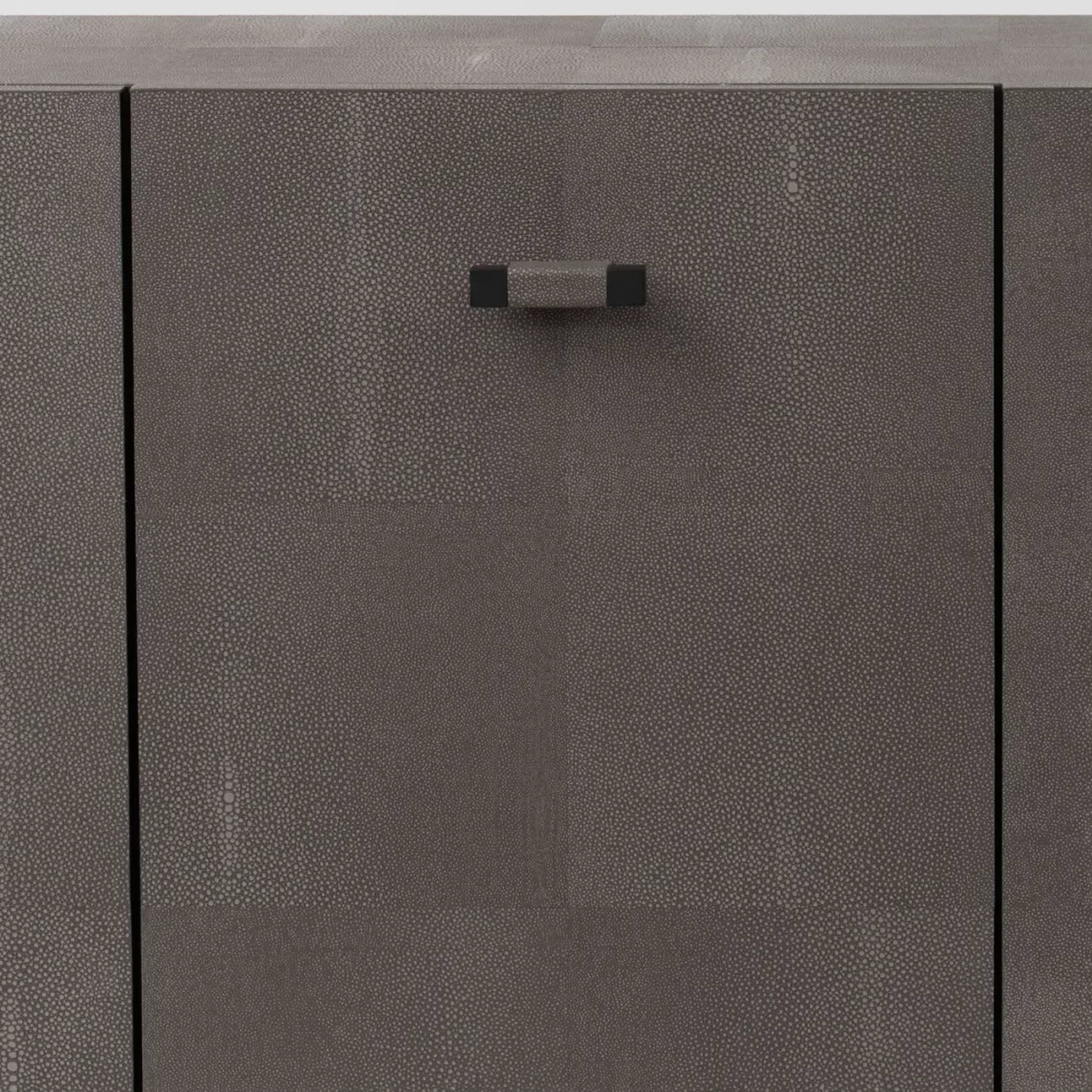 Linea Nera Cabinet Grey Shagreen Leather