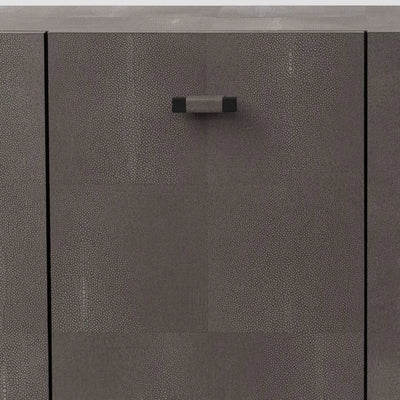 Linea Nera Cabinet Grey Shagreen Leather