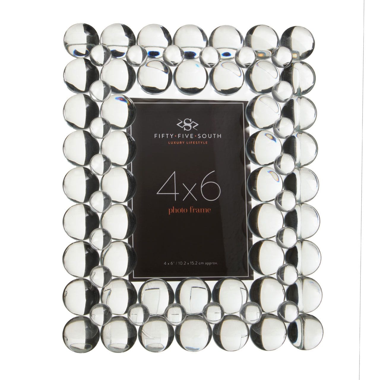 Noosa & Co. Accessories Carmello 4In X 6In Crystal Bubble Photo Frame House of Isabella UK