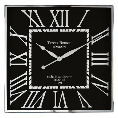 Noosa & Co. Accessories Chelsea Townhouse Black Face Wall Clock House of Isabella UK