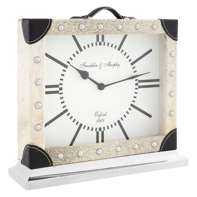 Noosa & Co. Accessories Chelsea Townhouse Cowhide Mantle Clock House of Isabella UK