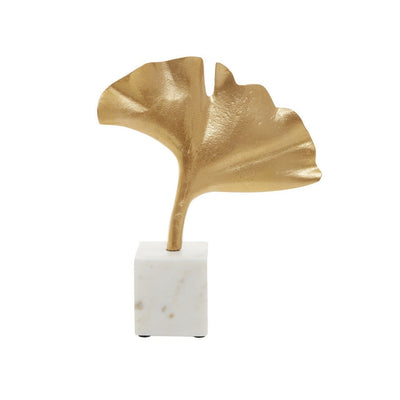 Noosa & Co. Accessories Classem Gold Ginkgo Sculpture With Marble Base House of Isabella UK