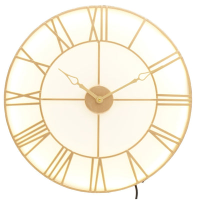Noosa & Co. Accessories Genova Small Gold And White Led Wall Clock House of Isabella UK