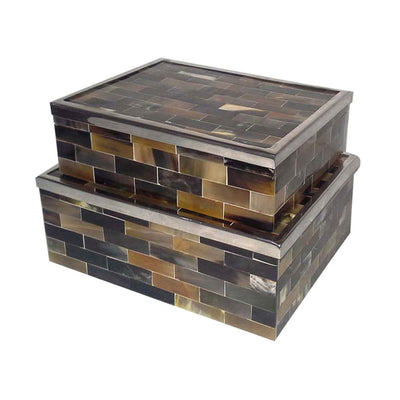 Noosa & Co. Accessories Kikuya Horn Trinket Boxes - Set Of 2 House of Isabella UK