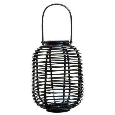 Noosa & Co. Accessories Marlo Black Rattan Candle Holder House of Isabella UK
