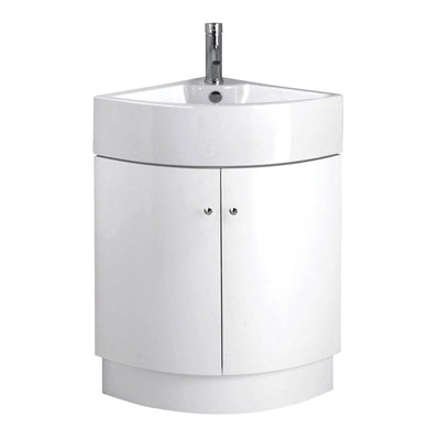 Noosa & Co. Accessories Plaza Corner Basin And Under Sink White Cabinet Set House of Isabella UK