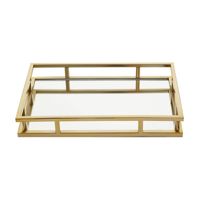 Noosa & Co. Accessories Reign Rectangular Gold Finish Tray House of Isabella UK