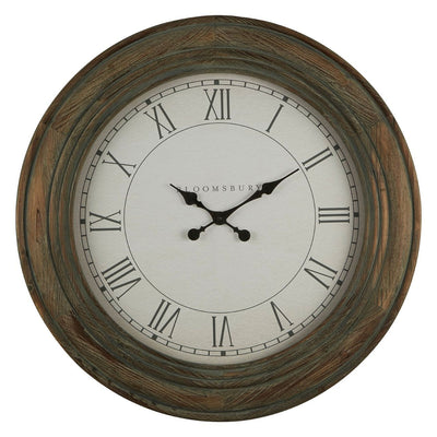 Noosa & Co. Accessories Washed Grey Wood White Face Wall Clock House of Isabella UK