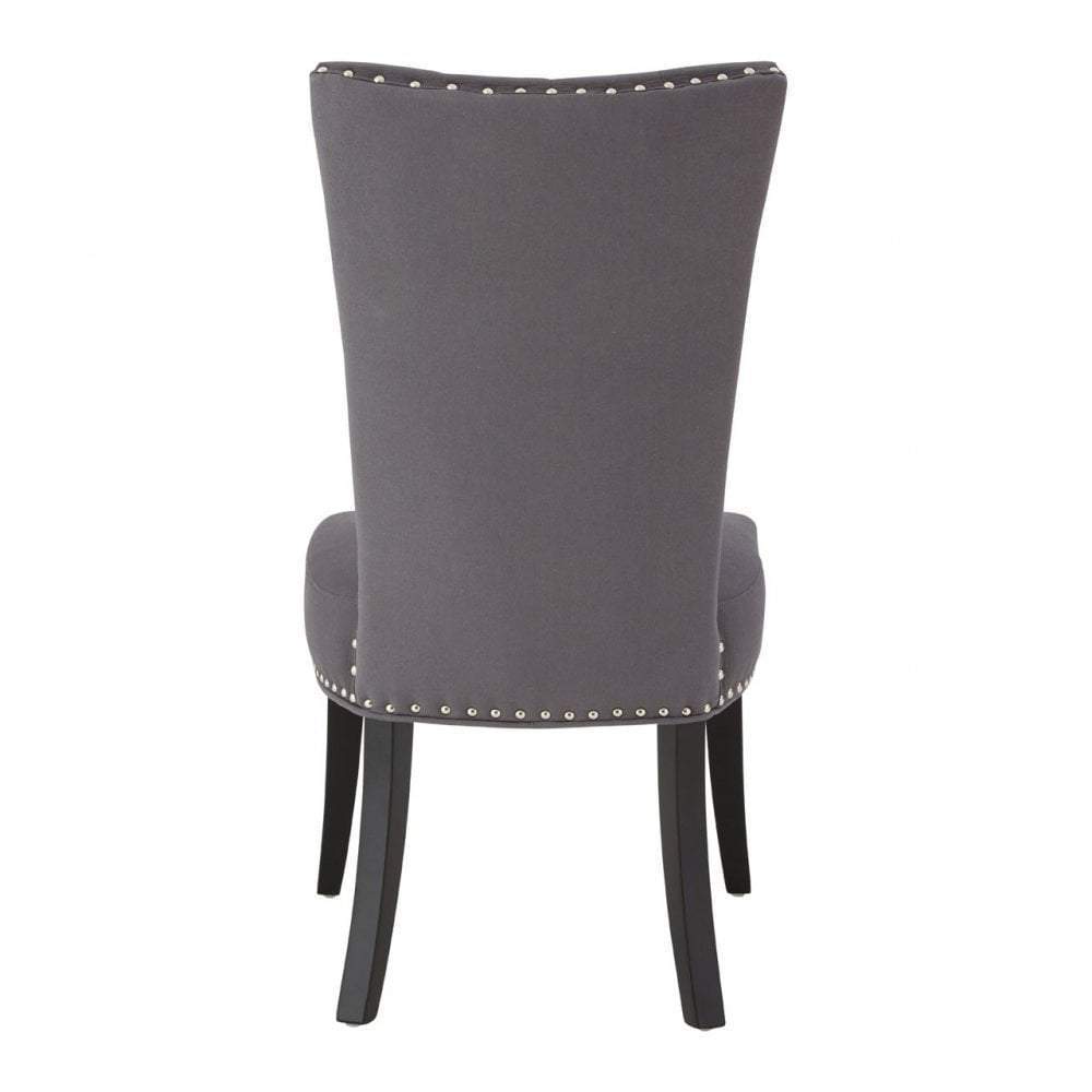 Noosa & Co. Dining Dining Chair, Grey Cotton/Linen Mix, Fabric Buttons House of Isabella UK