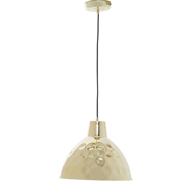Noosa & Co. Lighting George Gold Finish Hammered Pendant Light 35Cm House of Isabella UK