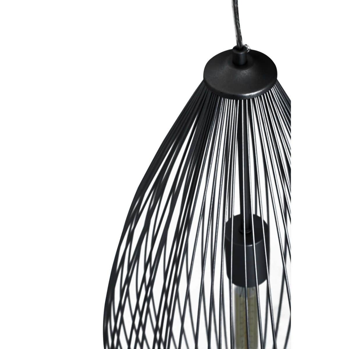 Noosa & Co. Lighting Lavendar Rainfall Black Finish Pendant Light House of Isabella UK
