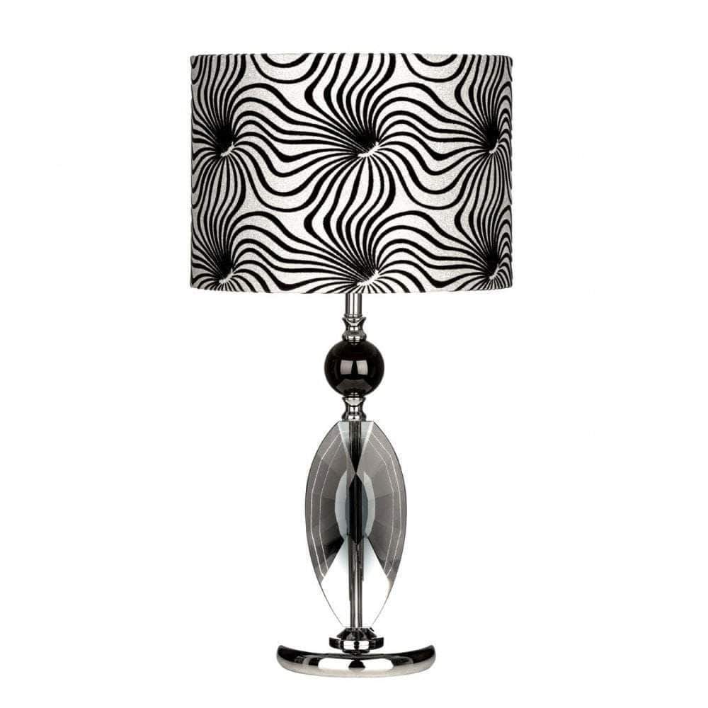 Noosa & Co. Lighting Table Lamp, Crystal/Metal Base, Fabric Shade House of Isabella UK