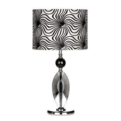 Noosa & Co. Lighting Table Lamp, Crystal/Metal Base, Fabric Shade House of Isabella UK