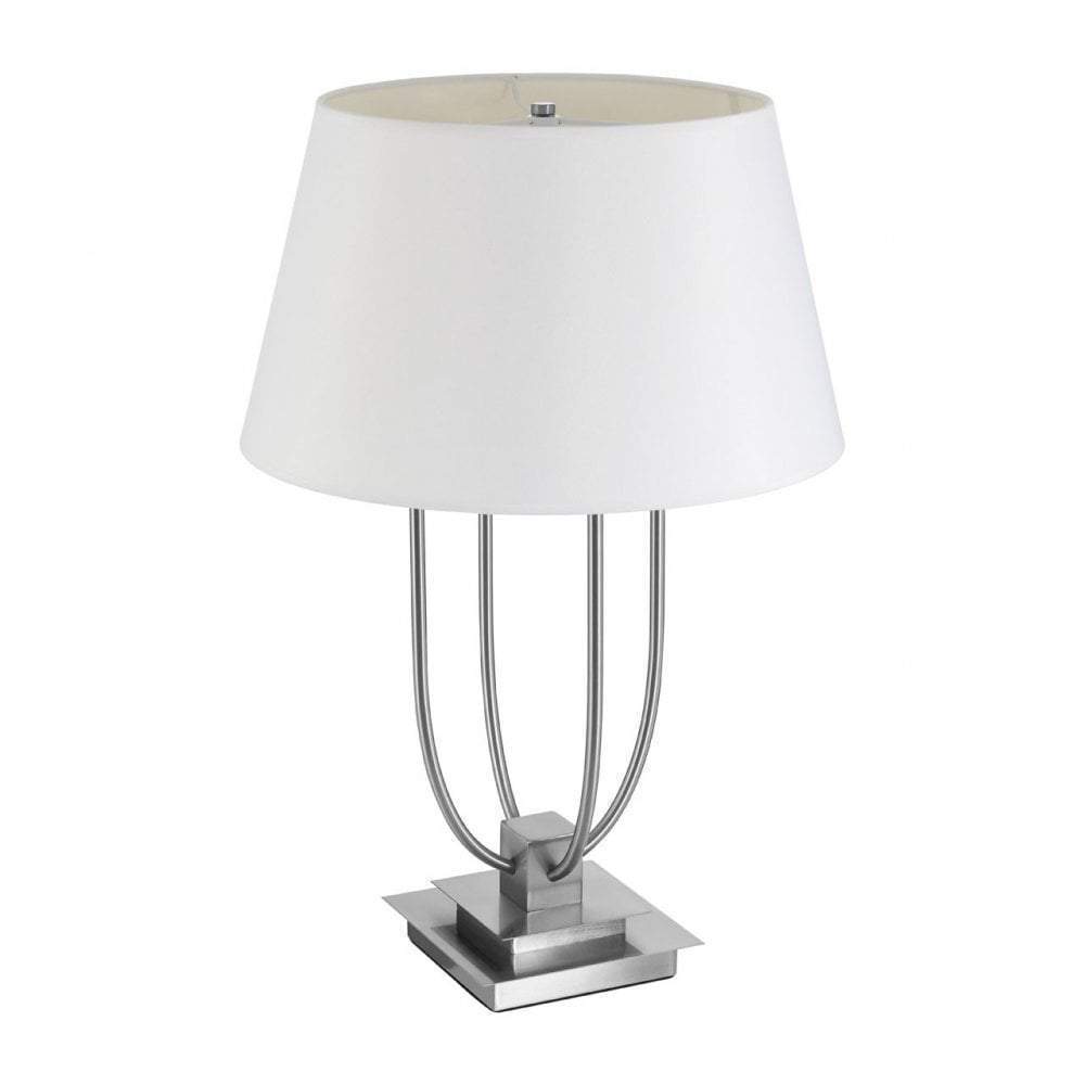 Noosa & Co. Lighting Table Lamp, Satin Nickel, EU Plug House of Isabella UK