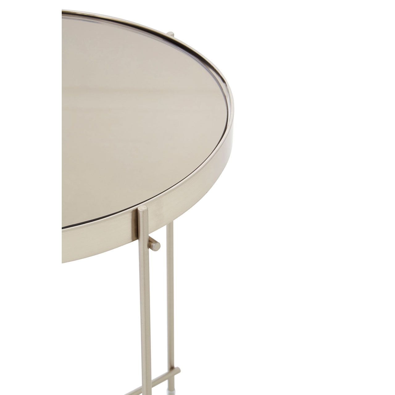 Noosa & Co. Living Allez Grey Mirror Low Side Table House of Isabella UK