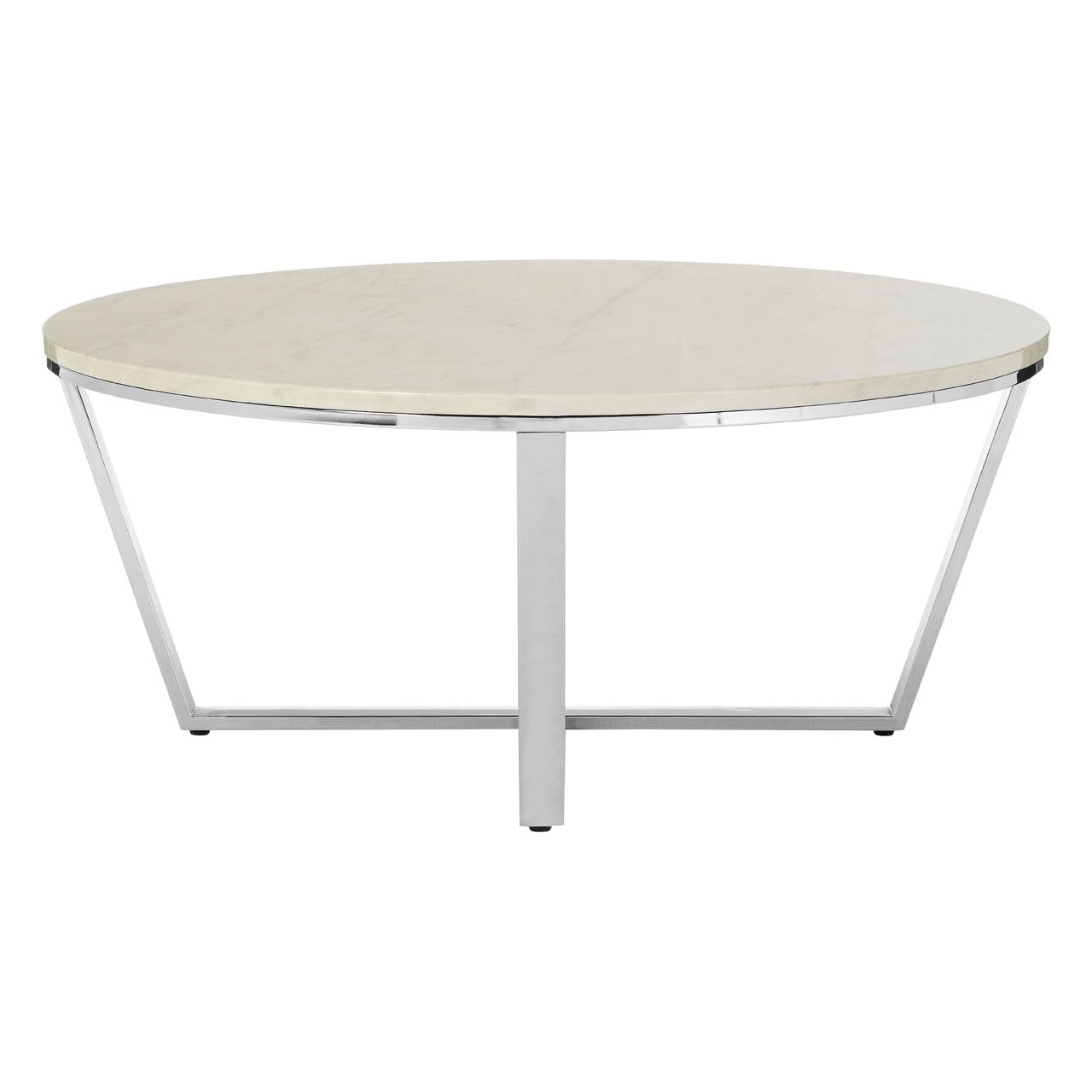 Noosa & Co. Living Allez Round White Faux Marble Coffee Table House of Isabella UK