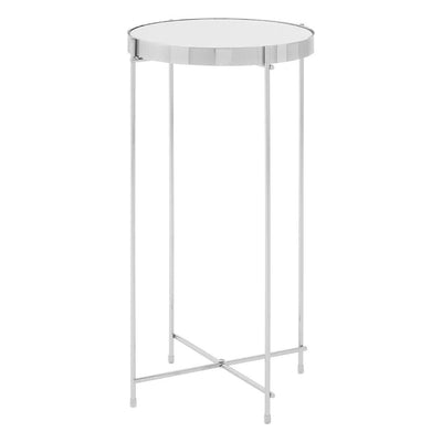 Noosa & Co. Living Allez Silver Mirror Tall Side Table House of Isabella UK