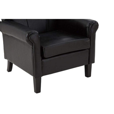 Noosa & Co. Living Arm Chair, Black Bonded Leather House of Isabella UK