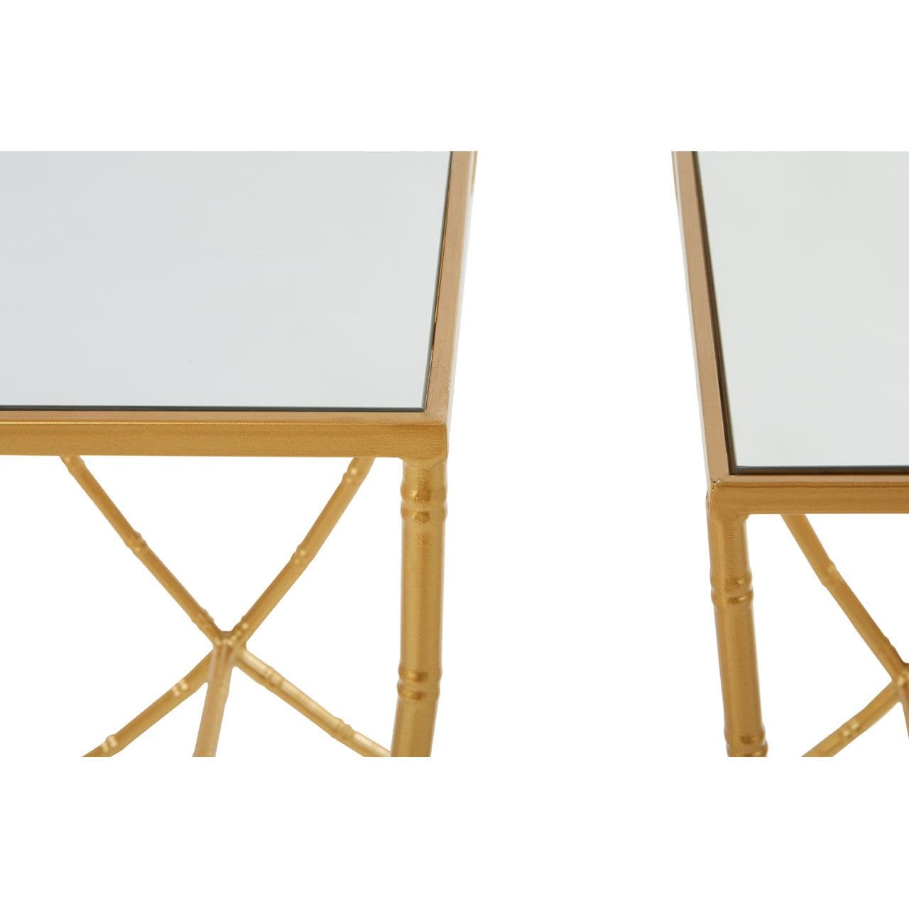 Noosa & Co. Living Atlanta Set Of 2 Bamboo Design Side Tables House of Isabella UK