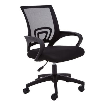Noosa & Co. Living Black Home Office Chair With Black Arms And 5-Wheeler Rolling Base House of Isabella UK
