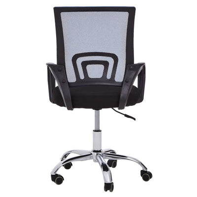 Noosa & Co. Living Blue Home Office Chair With Black Arms And 5-Wheeler Base House of Isabella UK