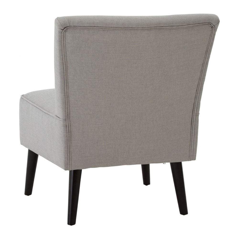 Noosa & Co. Living Chair, Grey Linen, Black Rubberwood Legs House of Isabella UK
