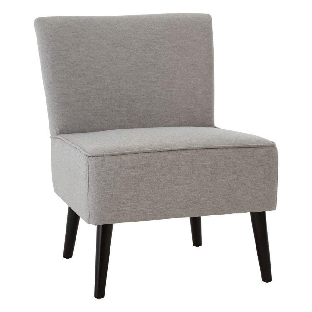 Noosa & Co. Living Chair, Grey Linen, Black Rubberwood Legs House of Isabella UK