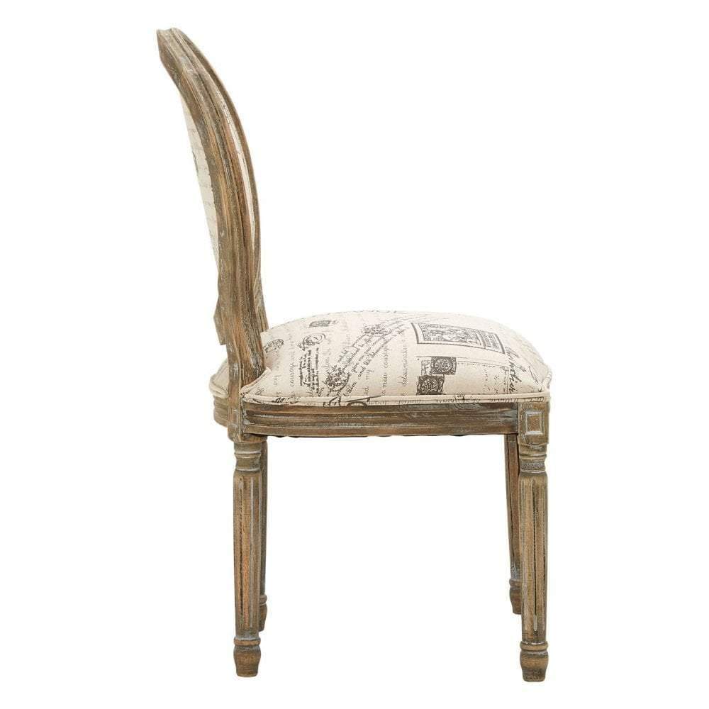 Noosa & Co. Living Chair, Linen, Antique Finish Wood Frame House of Isabella UK